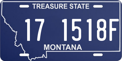 MT license plate 171518F