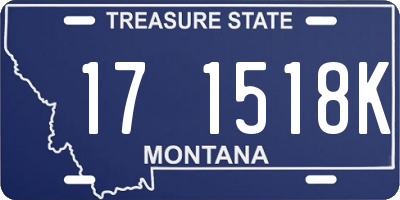 MT license plate 171518K