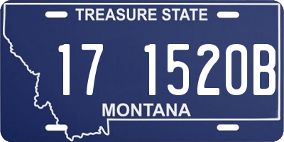 MT license plate 171520B