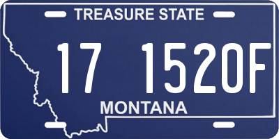 MT license plate 171520F