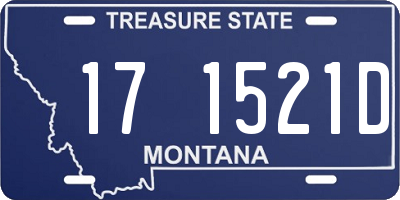 MT license plate 171521D