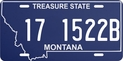 MT license plate 171522B