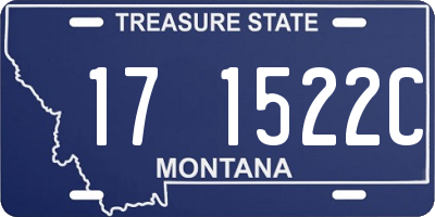 MT license plate 171522C