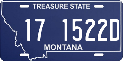 MT license plate 171522D