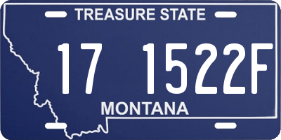 MT license plate 171522F