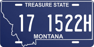 MT license plate 171522H