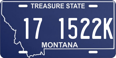 MT license plate 171522K