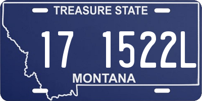 MT license plate 171522L