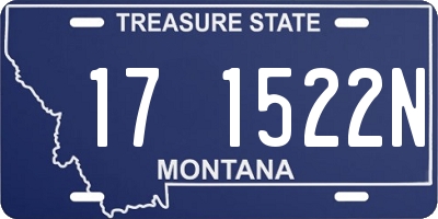 MT license plate 171522N