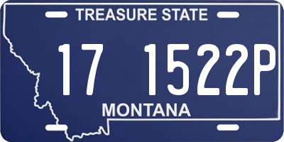 MT license plate 171522P