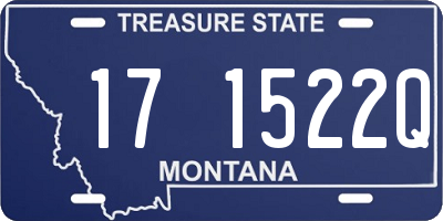 MT license plate 171522Q