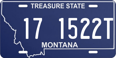 MT license plate 171522T