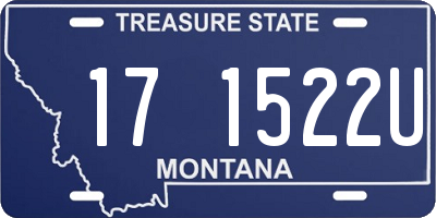 MT license plate 171522U