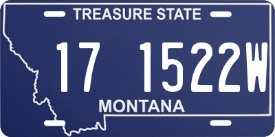 MT license plate 171522W