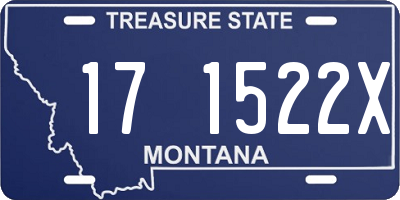MT license plate 171522X