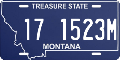 MT license plate 171523M