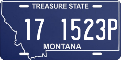 MT license plate 171523P