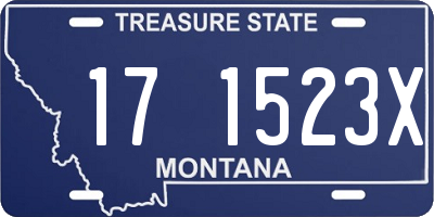 MT license plate 171523X
