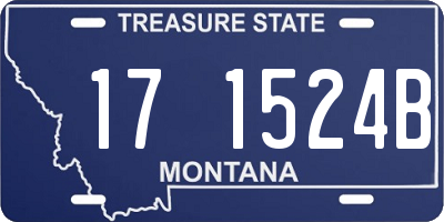 MT license plate 171524B