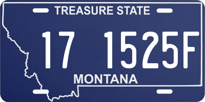 MT license plate 171525F