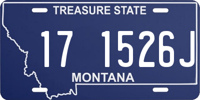 MT license plate 171526J