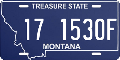 MT license plate 171530F