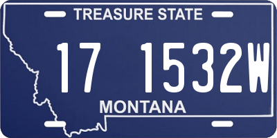 MT license plate 171532W