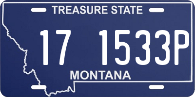 MT license plate 171533P