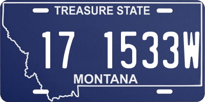 MT license plate 171533W