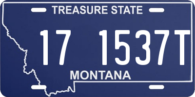 MT license plate 171537T