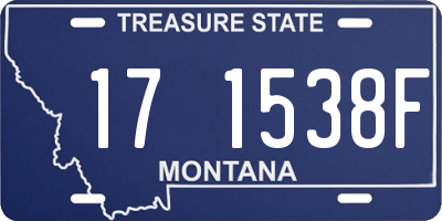 MT license plate 171538F