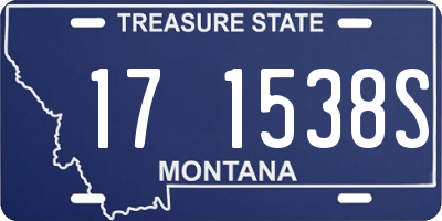 MT license plate 171538S