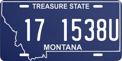 MT license plate 171538U