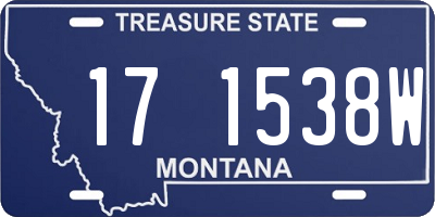 MT license plate 171538W