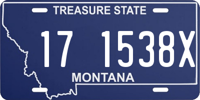 MT license plate 171538X
