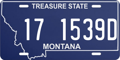 MT license plate 171539D