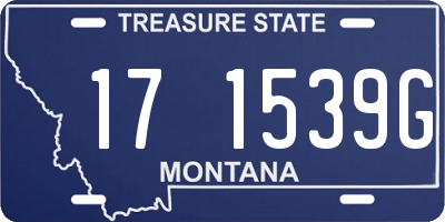 MT license plate 171539G