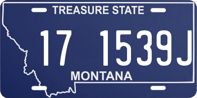 MT license plate 171539J