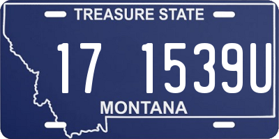 MT license plate 171539U