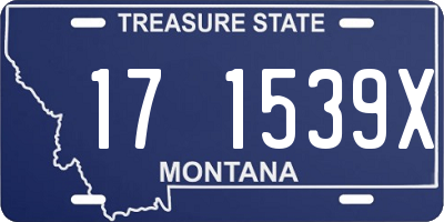 MT license plate 171539X