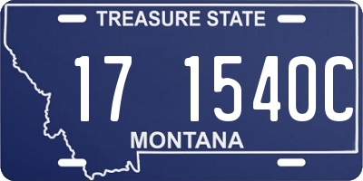 MT license plate 171540C