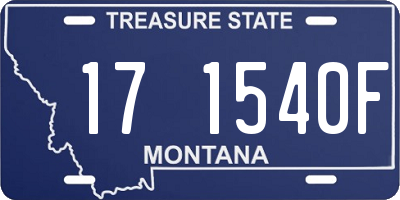 MT license plate 171540F