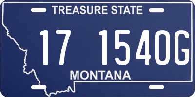 MT license plate 171540G
