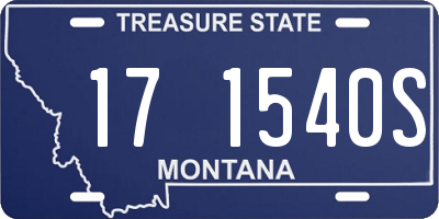 MT license plate 171540S