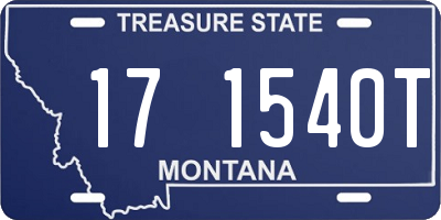 MT license plate 171540T