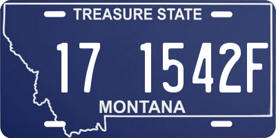 MT license plate 171542F