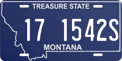 MT license plate 171542S