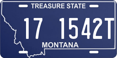MT license plate 171542T