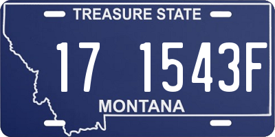 MT license plate 171543F