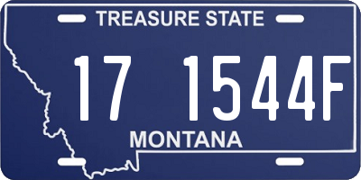 MT license plate 171544F